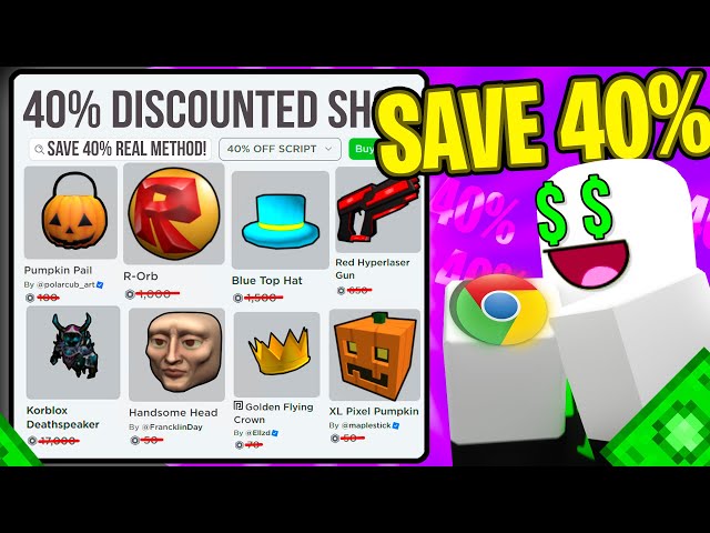 HOW TO SAVE 40% ROBUX ON EVERY PURCHASE! NEW SCRIPT & METHOD! (ROBLOX) 