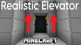 How to make a Realistic Elevator in Minecraft (With piston door)
