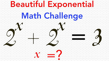 Beautiful Exponential Math Challenge | Math Olympiad Challenge