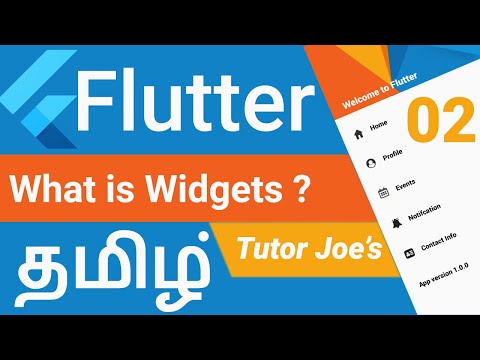 widgets in Flutter  தமிழ்  | Mobile Apps Development | Types of Flutter Widgets | Android | iOS
