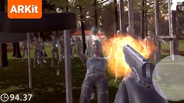 W.AR Augmented Reality Gameplay - Large-scale Zombies FPS Game