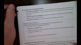 Quantitative Literacy 7A Example #9 Approaches to Probability