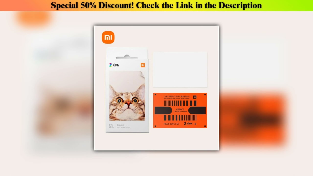 Discount Original Xiaomi ZINK Pocket Printier Self-adhesive Photo Print Paper 50 Sheets For Xiaomi•