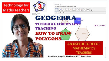 GEOGEBRA TUTORIAL 3 | HOW TO DRAW POLYGONS USING GEOGEBRA | ONLINE TEACHING AIDS MATHEMATICS