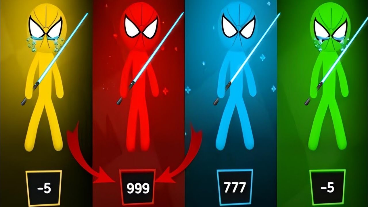 "Red Stickman Hits MAX Score! 😱💥 | Epic Lightsaber Battle Begins!"