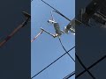 Overhead Power Line Fuse Cutout Installation Process