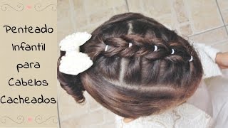 Penteado infantil cabelo cacheado casas bahia