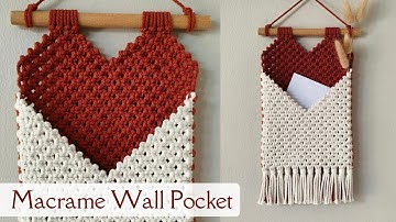Macrame Wall Hanging Pocket Tutorial for Beginners | Macrame Wall Pouch | Macrame Letter Rack