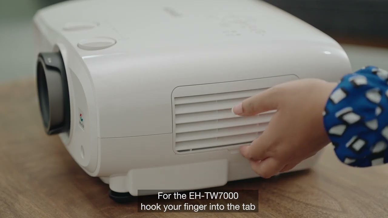 projector air filter cleaning demonstration
