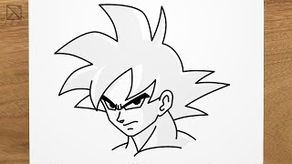 How to draw SON GOKU (Dragon Ball Z/Super) step by step, EASY