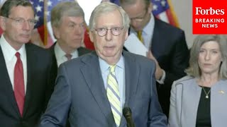 JUST IN: Senate GOP Leaders Hold Their Weekly Press Briefing Amidst Trump Arraignment In Miami Court