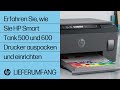 Erfahren Sie, wie Sie HP Smart Tank 500 und 600 Drucker auspacken und einrichten | HP Drucker | HP