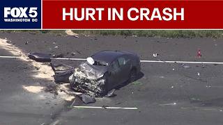 Several hurt in wrong-way crash after police chase in Prince George’s County