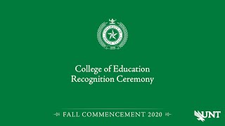 Education | UNT Recognition Ceremony Fall 2020