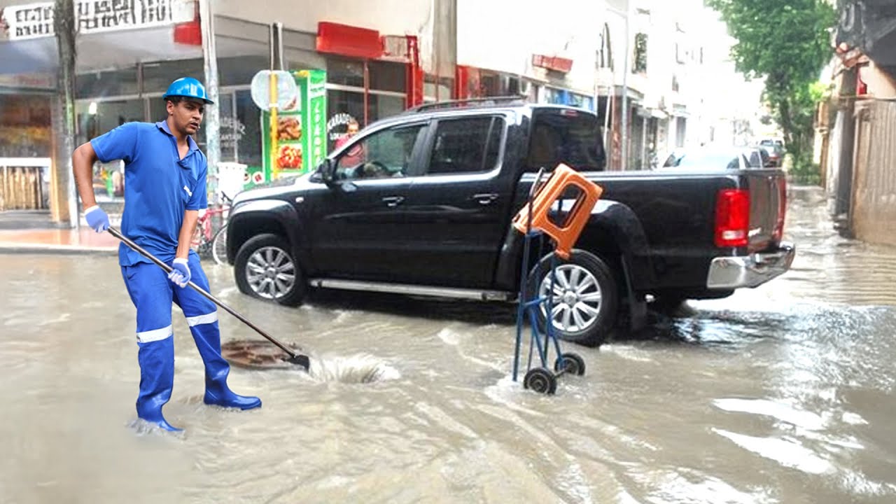 Unclogging a Storm Drain The Quickest Way to Solve Street Flooding ...