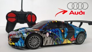 Audi R8 Remote Control Sports Car Unboxing and Testing || THE CRAZY UNBOXER Audi Remote Control Car