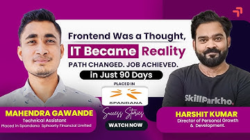 Planned Frontend Developer, Became System Engineer | IT Job in  90 Days | Skillparkho Success Story