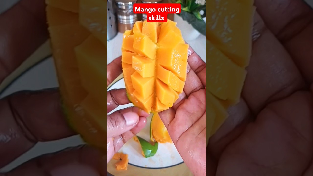 Mango cutting skill 