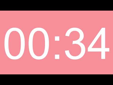 1 Minute Countdown Timer Pastel Salmon Pink Screen MM SS