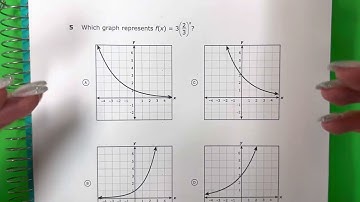 Matching a Graph to the Given Exponential Function // STAAR Algebra New Question Types // 5B
