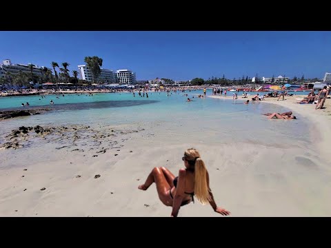 Cyprus. Walk Tour of Best Beaches in Ayia Napa. Vathia Gonia, Nissi