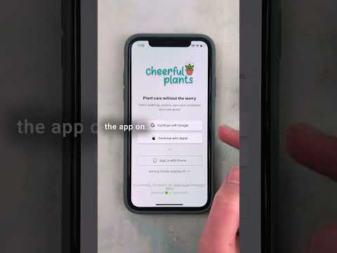 Logging in to Cheerful Plants App