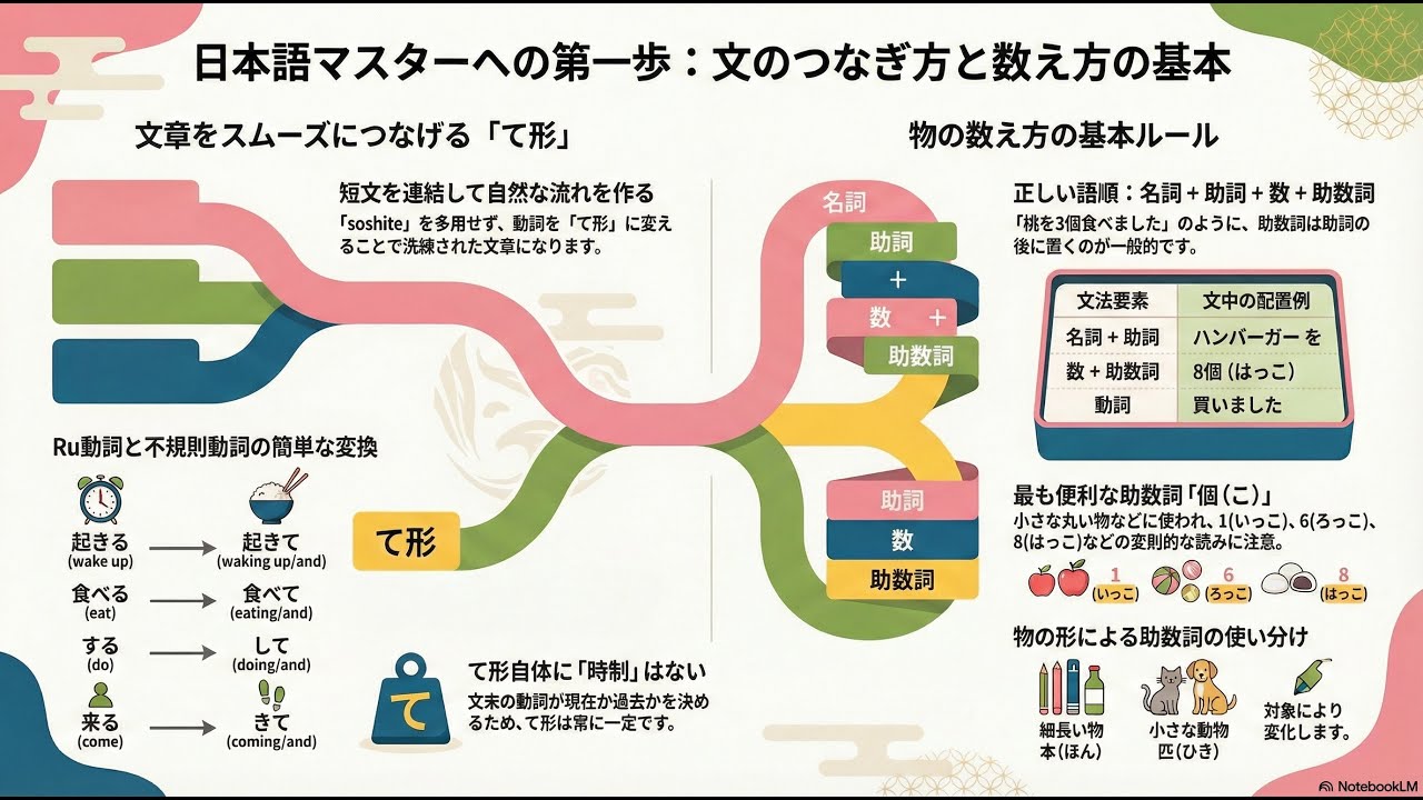 3-5 自然な日本語の流れ：動詞の接続と数え方