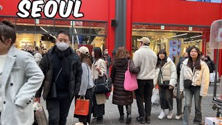 Myeongdong Walking Tour. Seoul City Korea 4k City Tour