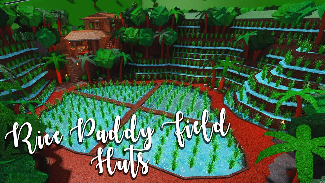 Rice Paddy Field Huts Tour Welcome To Roblox Bloxburg Youtube - rice fields roblox