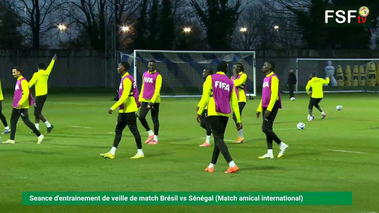Seance d'entrainement de veille de match Brésil vs Sénégal (Match amical international)