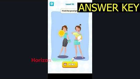 Brain Rush - Thinking Puzzle LEVEL 31 Find the good girl - Gameplay Walkthrough Android IOS