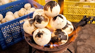 Burning coconut?! Chopped, boiled and grilled coconut! / Burned coconut water | Thailand street food