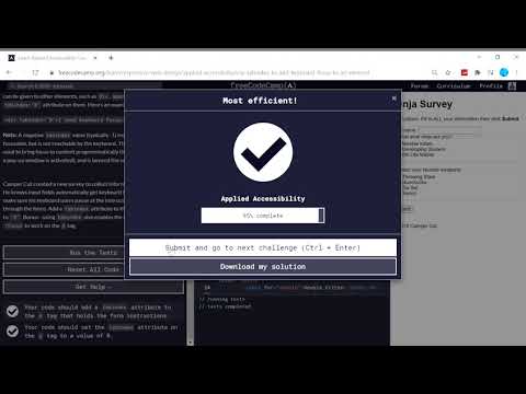 Applied Accessibility (21/22) | Use tabindex to Add Keyboard Focus to an Element | freeCodeCamp