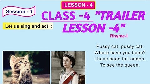 Class- 4 : ENGLISH : Lesson- 4 (TRAILER LESSON):Session-1 to 3: Odia Medium