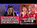 RESPONSE TO TAYLOR SWIFT AT CHIFS GAME IS UNREAL LMAO