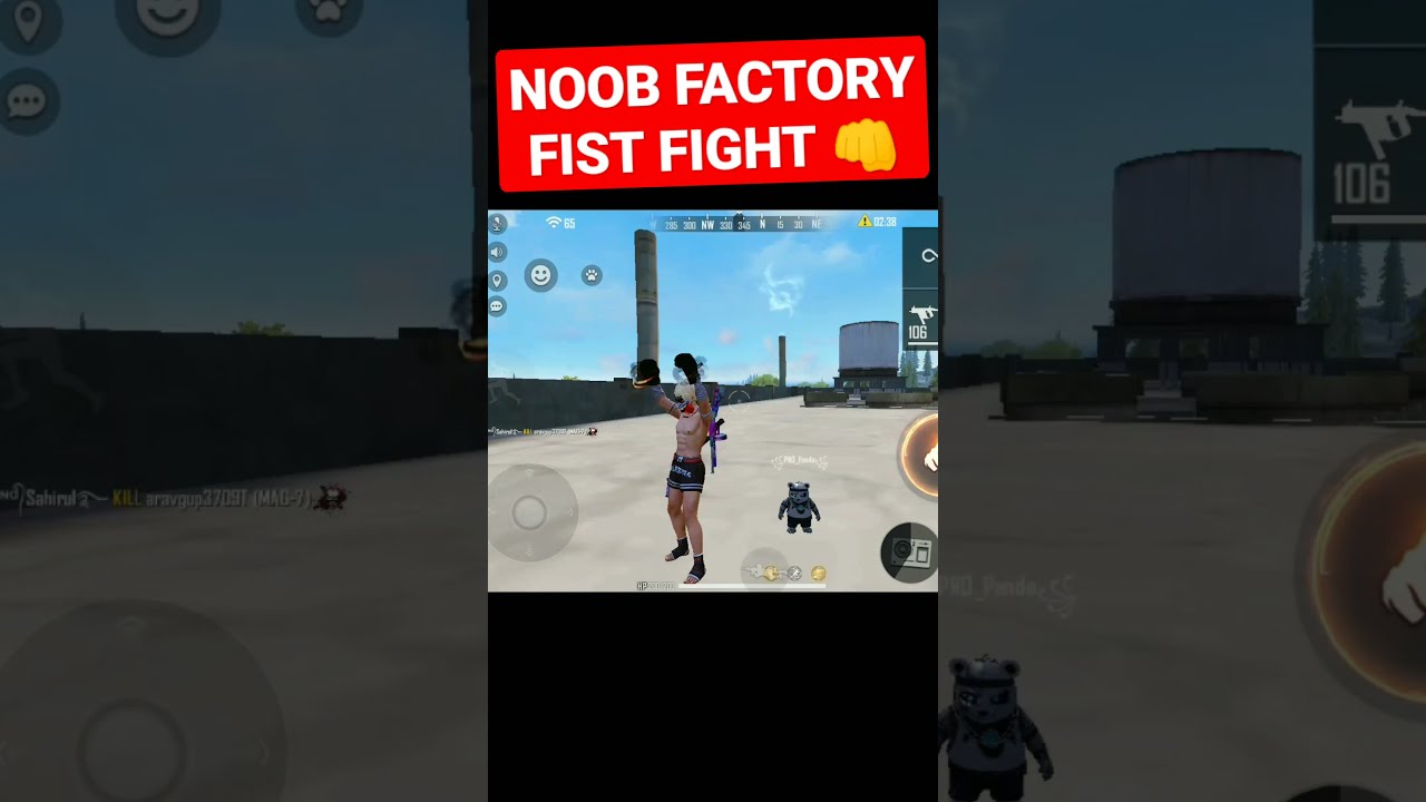 Noob playing 1v4 factory fist fight | 1v4 fist fight👊 in free fire | 