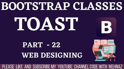 #codewithmehnaz ||Toast in Bootstrap (Hindi) |Part-22