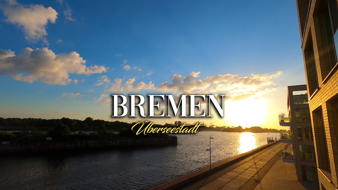 Bremen - Überseestadt 4K Timelapse Weser River