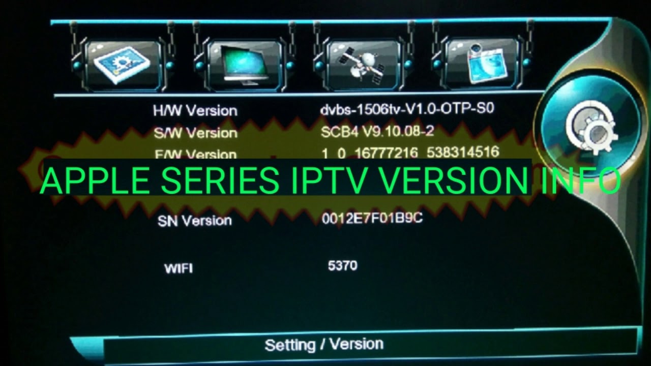 1506TV SCB4 MENU TYPE NEW SOFTWARE WITH APPLE IPTV SERIES