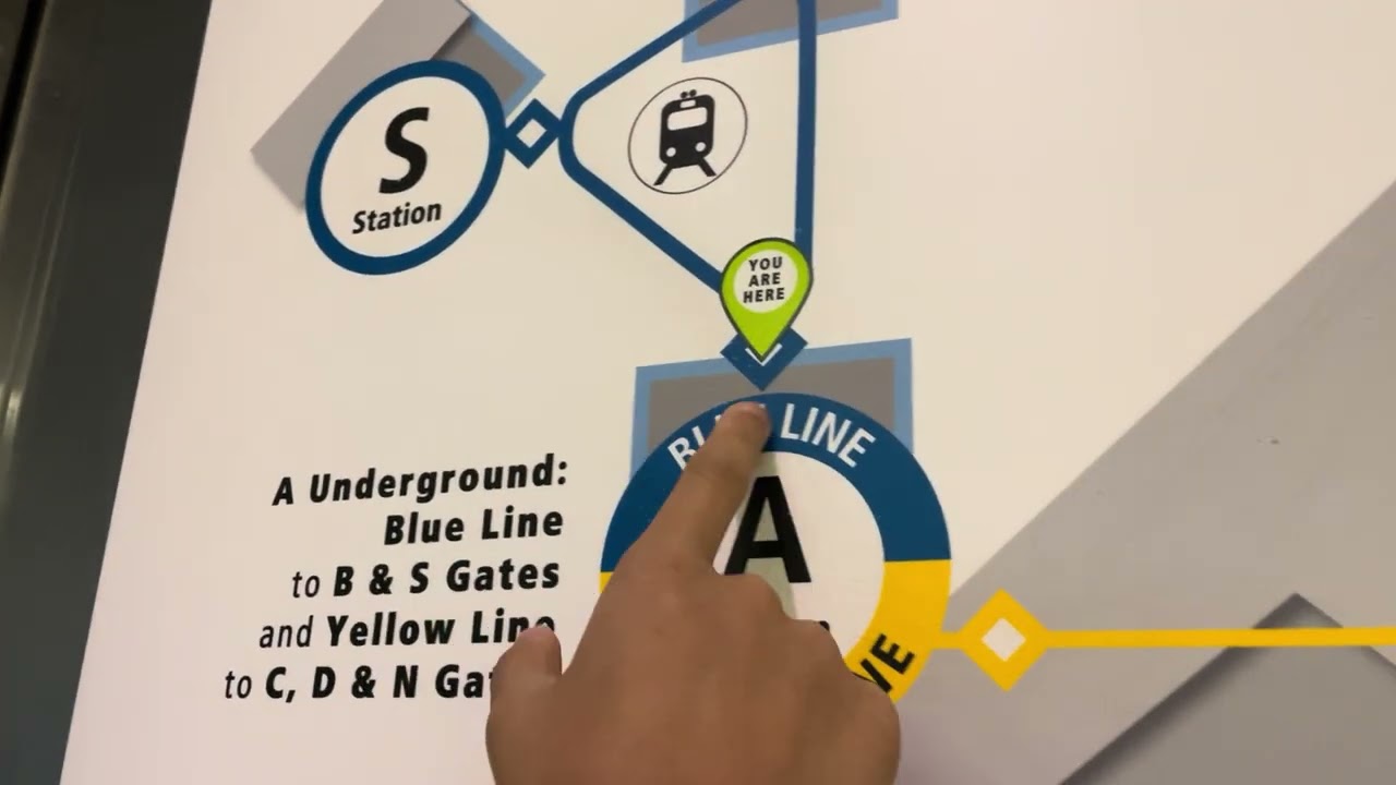 [In Airport+Last Trip] Seattle Underground (APM) Blue Line jounrey from A Gates to S Gates