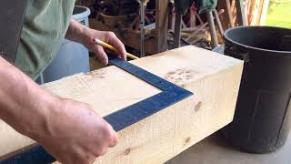 Timber Framing: Timber Marking to ensure a square end cut