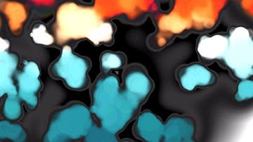 Turquoise, Orange & White Blobs - Free Video Background
