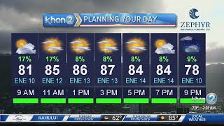 Trade winds will gradually increase Monday into Tuesday An Increase In Trade Winds Expected Later Monday Into Tuesday