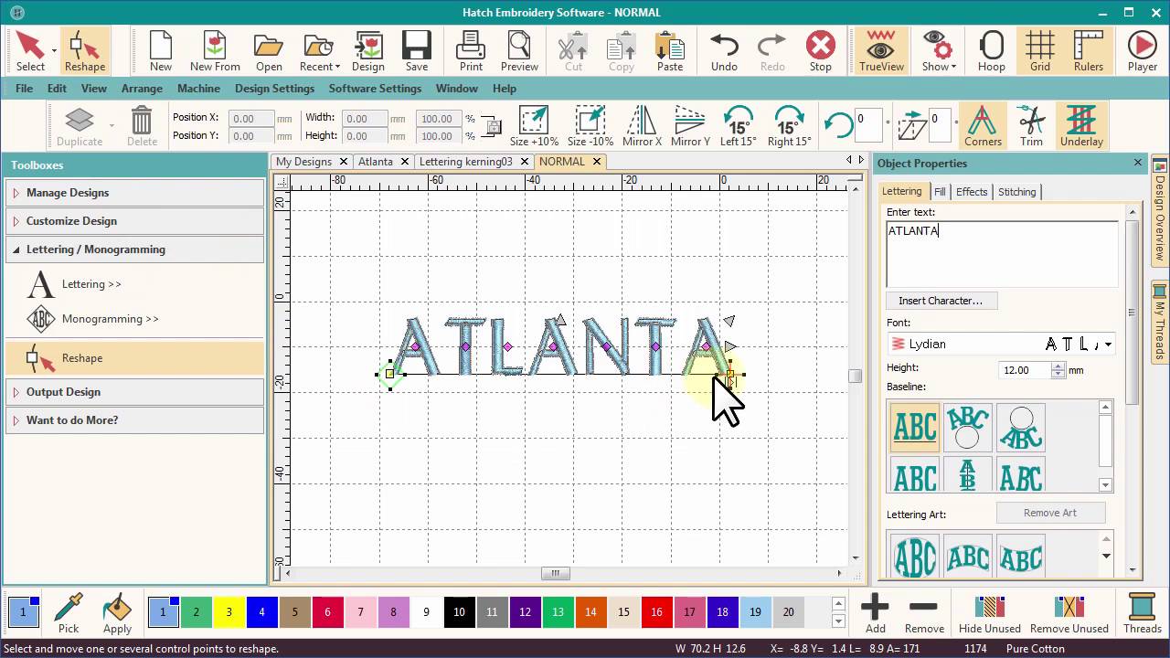 Hatch Embroidery Makes Lettering Easy - YouTube