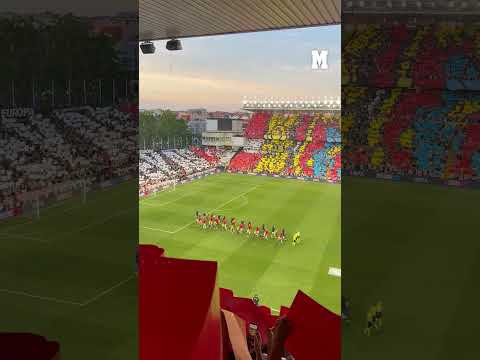 Video El espectacular tifo en el estadio de Vallecas recibiendo al Rayo en las semis de Conference I MARCA