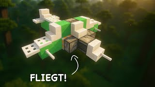 Minecraft Tutorial - Fliegendes Flugzeug ✈️ Working Plane ! screenshot 5