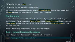 Solving the Issue: Could Not Find the Provider Above FutureBuilder in Flutter