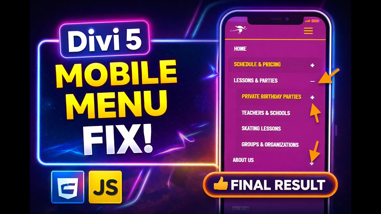 Divi 5 Mobile Menu Fix – Collapsible Submenus with Smooth Animation ...