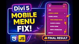 Divi 5 Mobile Menu Fix – Collapsible Submenus with Smooth Animation (Step-by-Step Guide) 2026