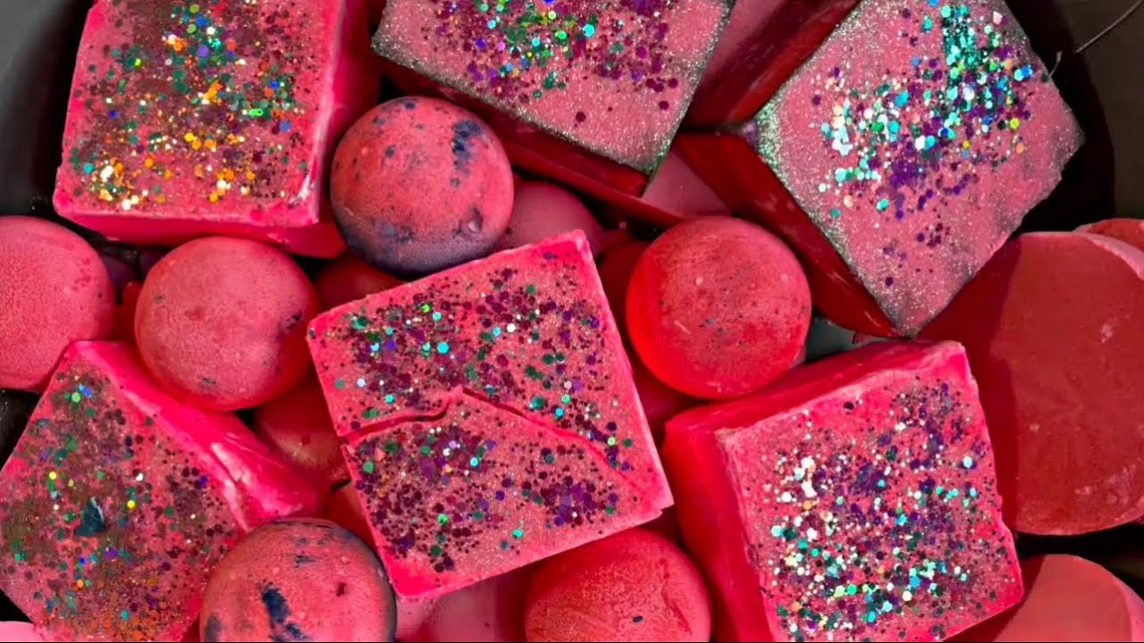 ASMR crispy dyed hot pink gym chalk crush YouTube